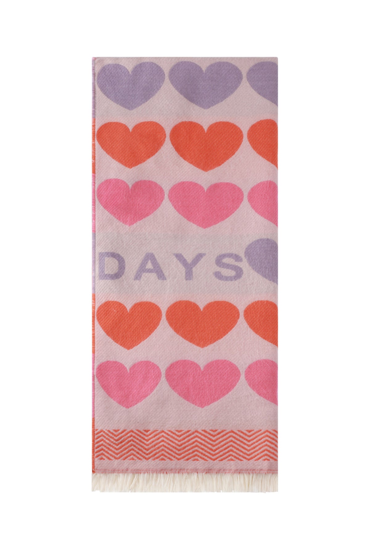Scarf with hearts