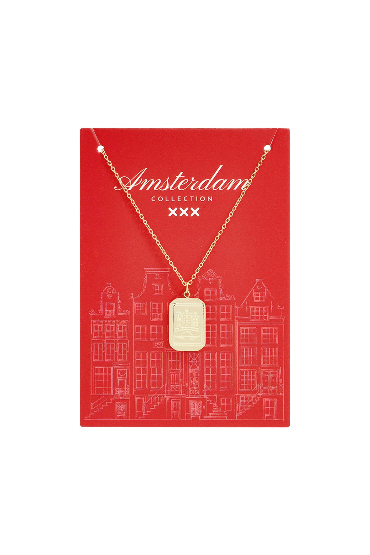 Amsterdam Canal House Stainless Steel Necklace