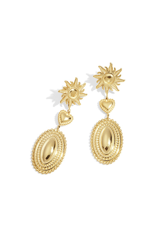 Love the sun dangle earrings