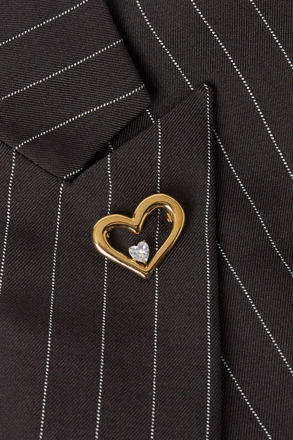 brooch bling heart