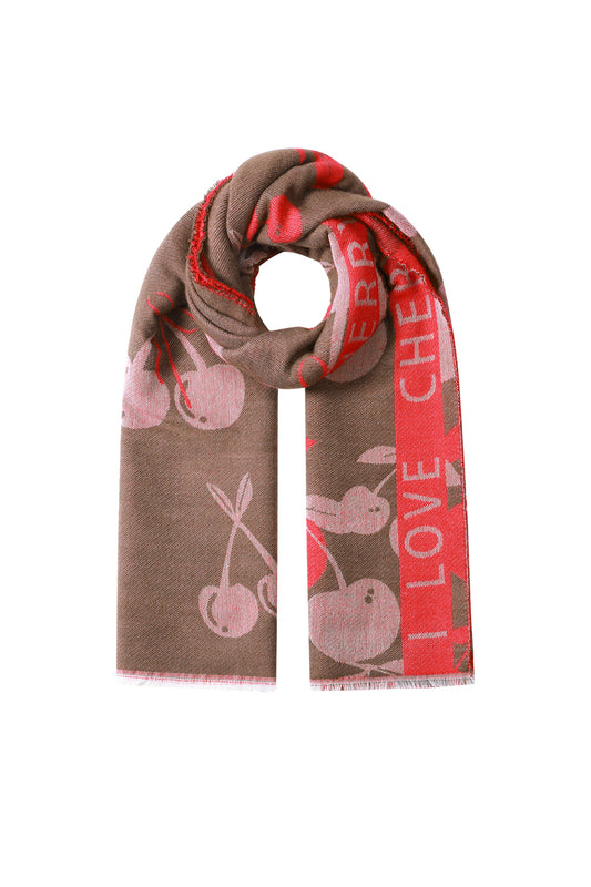 Winter scarves cherry Casual Acrylic Daily Accessories