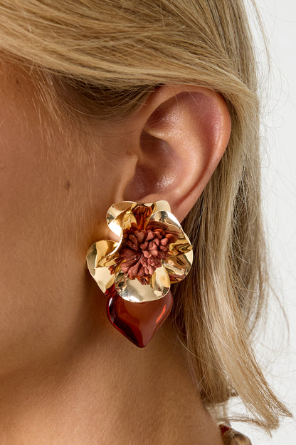 Iron Drop Earrings Flower Daily Ethnic Series Women's jewelry