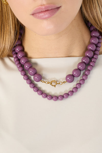 Bold beaded necklace 10mm