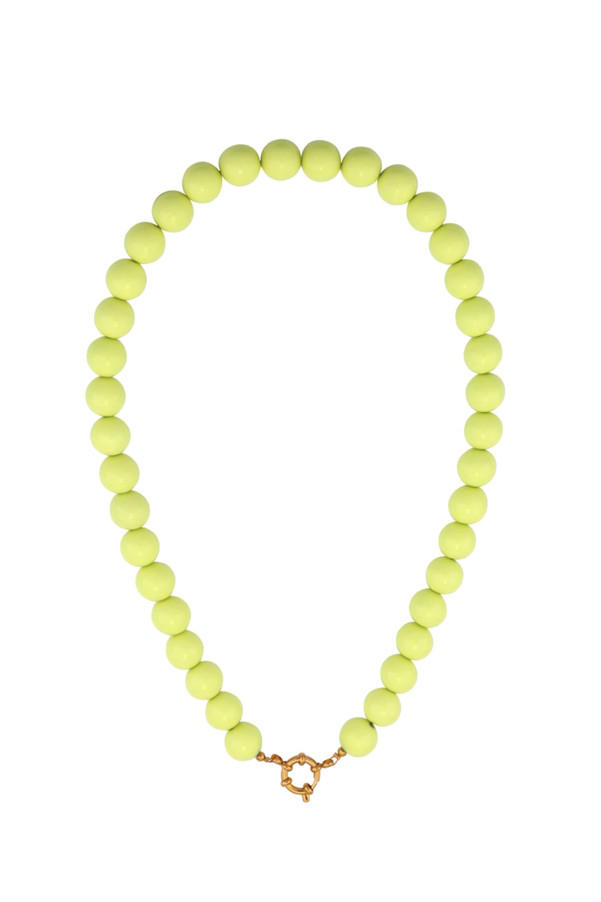 Colored small bead necklace-12mm