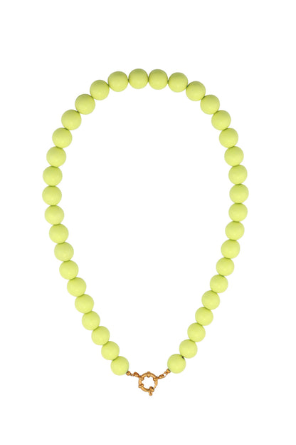 Colored small bead necklace-12mm