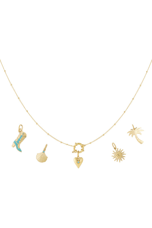 Heart with boot DIY necklace