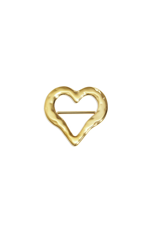 Silk Scarf Clip Heart Casual Stainless Steel Daily Accessories