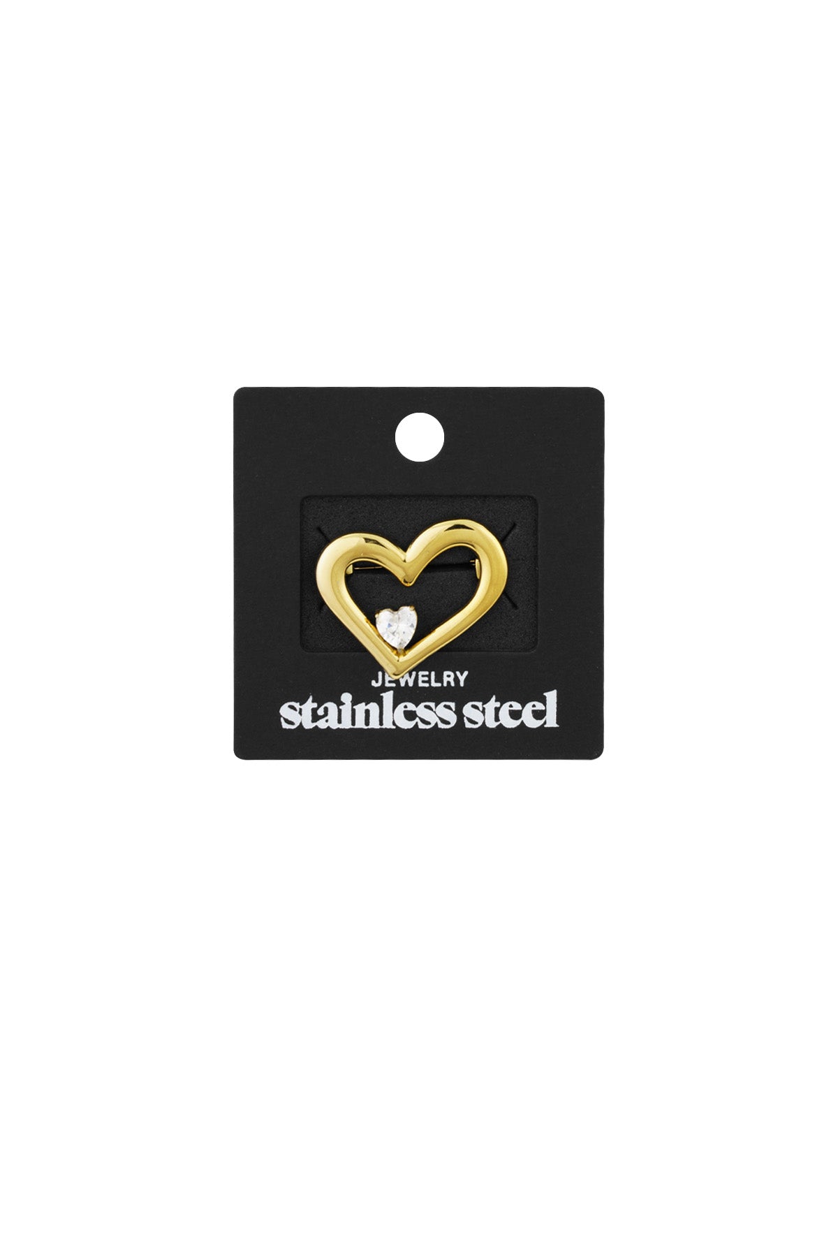 brooch bling heart