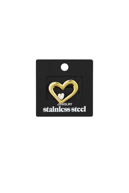 brooch bling heart