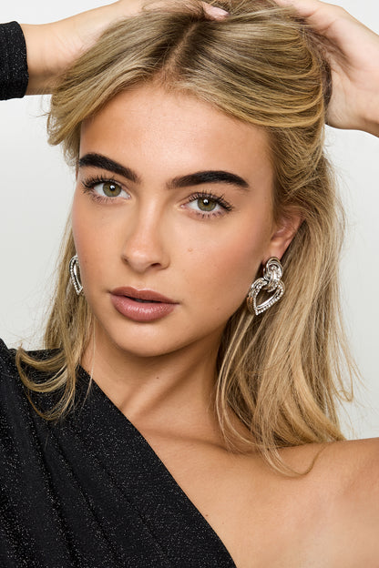 Iron Drop Earrings Heart Elegant Christmas Luxurious Series Women's jewelry