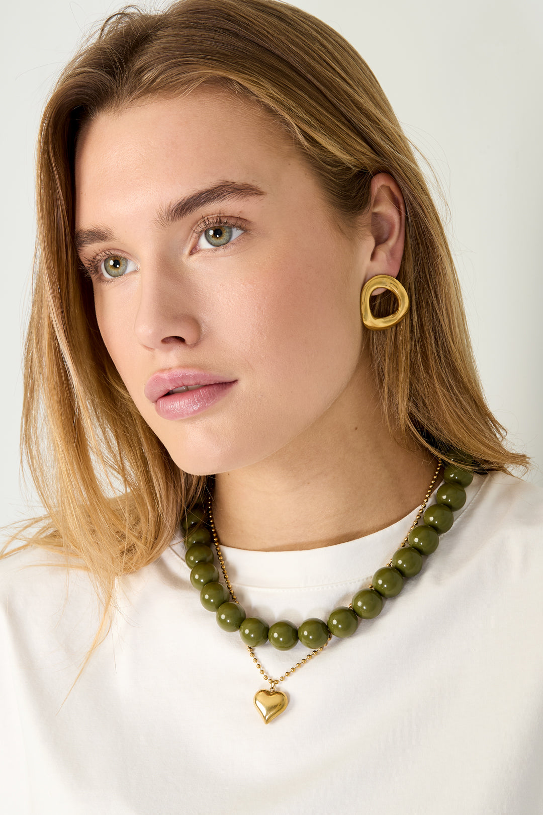 Large colored necklace - 15mm