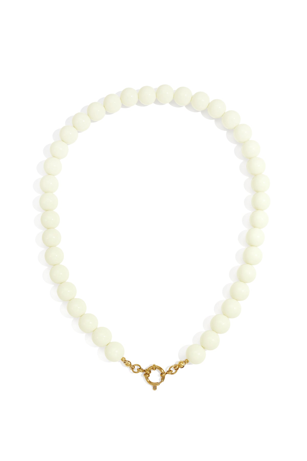 Colored small bead necklace-12mm