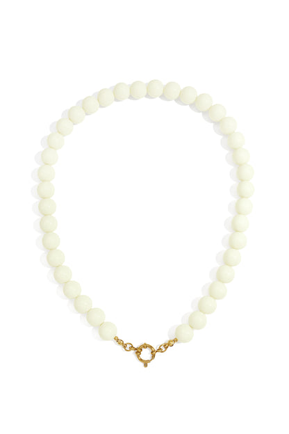 Colored small bead necklace-12mm