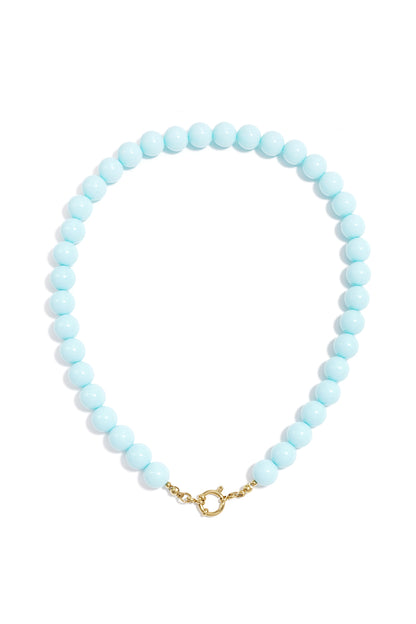 Colored small bead necklace-12mm