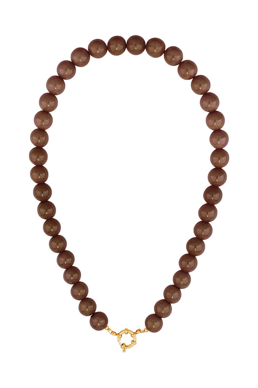 Colored small bead necklace-12mm