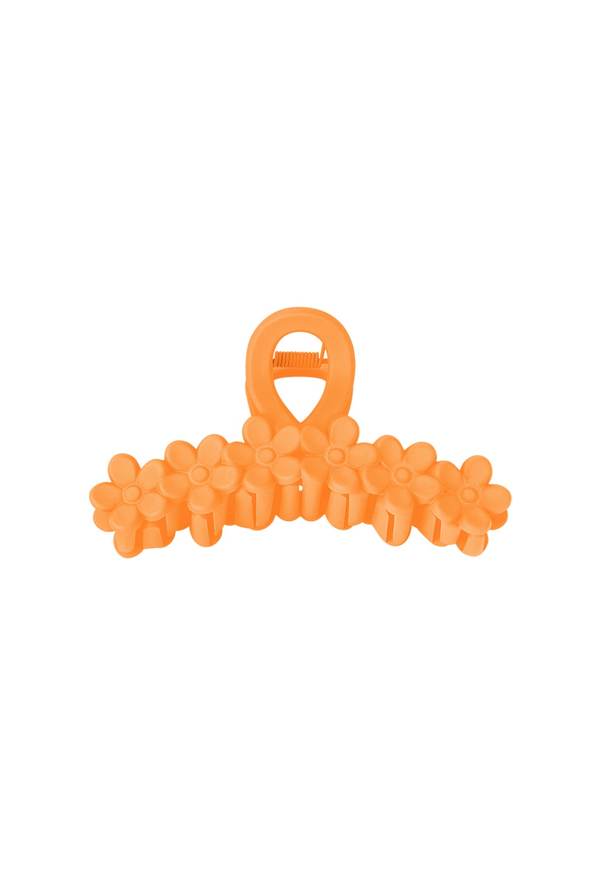 Hair clip flowers in a row - cream Plastic