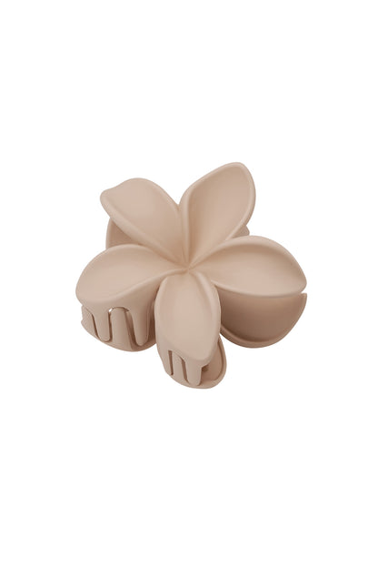 Hair clip flower - cream Plastic