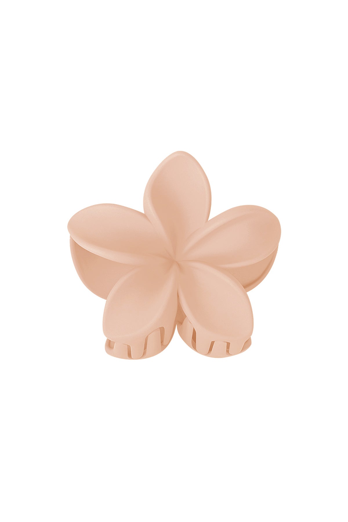 Hair clip flower - cream Plastic