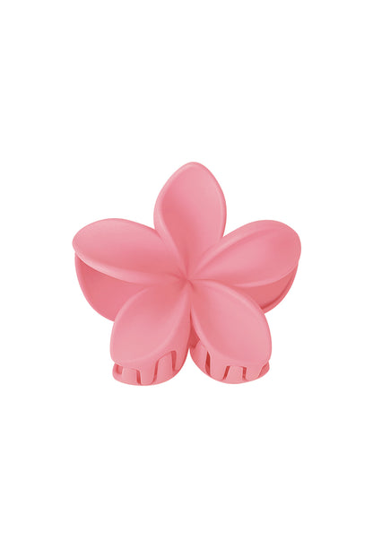Hair clip flower - cream Plastic