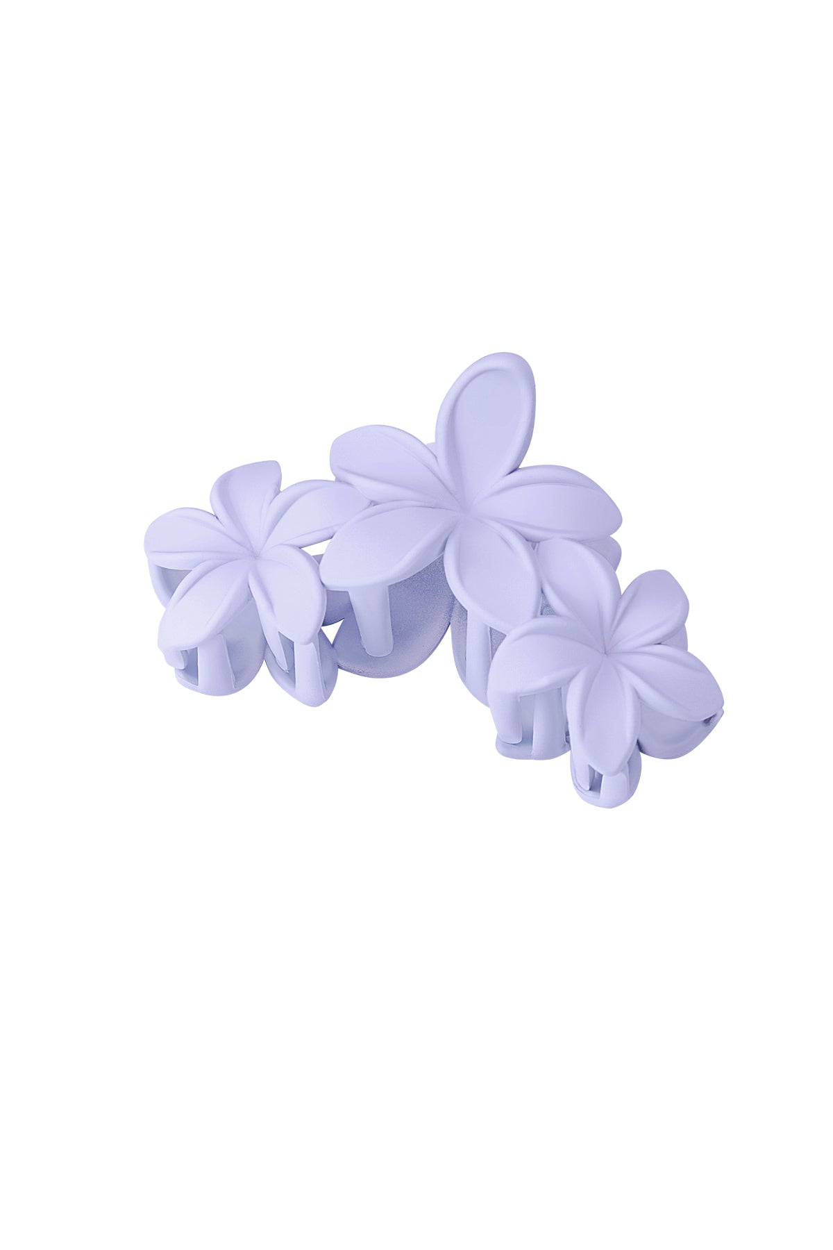 hair clip with large flowers - cotton candy pink