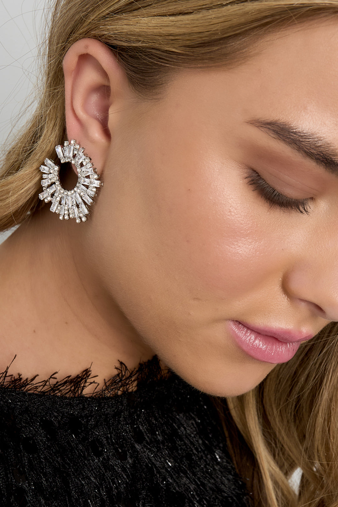 Copper Stud Earrings Geometric Elegant Christmas Luxurious Series Women's jewelry