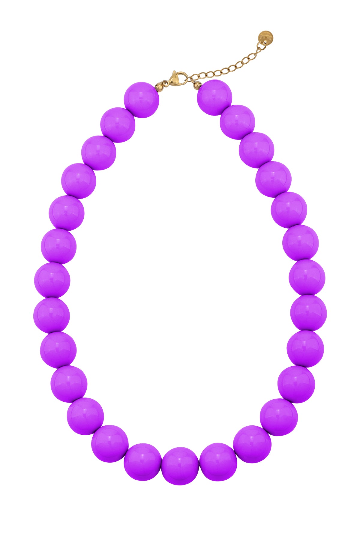 Large colored necklace - 15mm