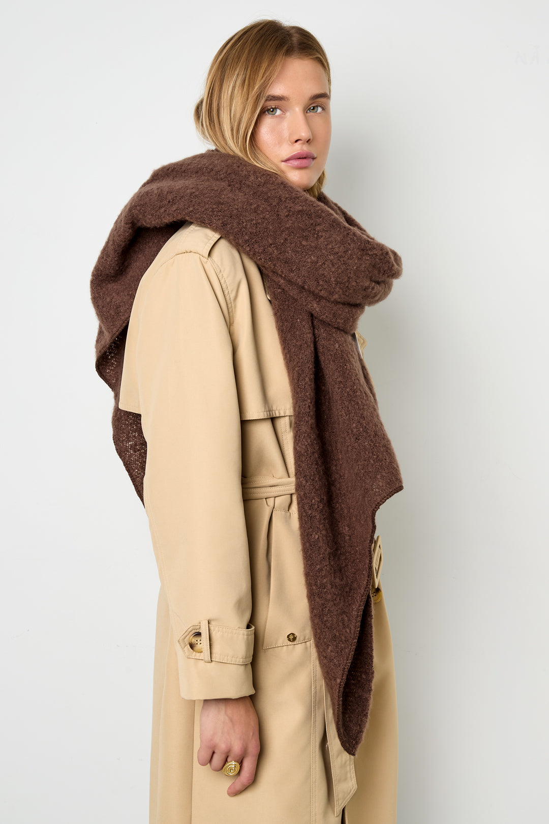 Soft winter scarf coral Polyester