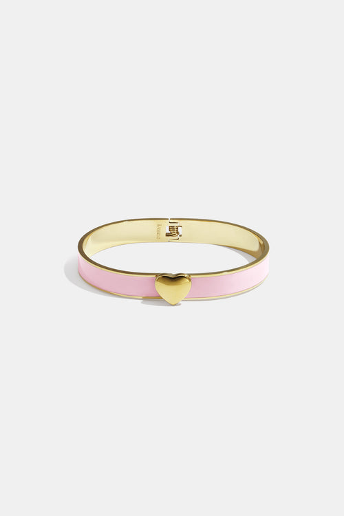 Stainless Steel Colorful Heart Bangles - 0.9cm