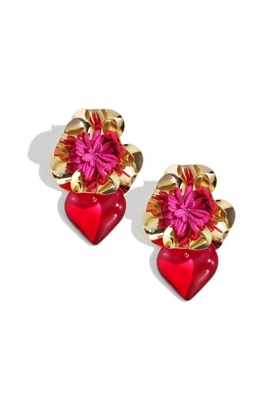 Iron Drop Earrings Flower Daily Ethnic Series Women's jewelry