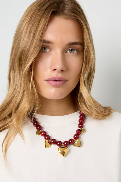 Acrylic Beaded Necklaces Heart Casual Daily Ethnic Series Women's jewelry