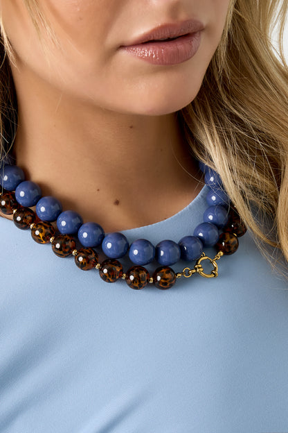 Large colored necklace - 15mm