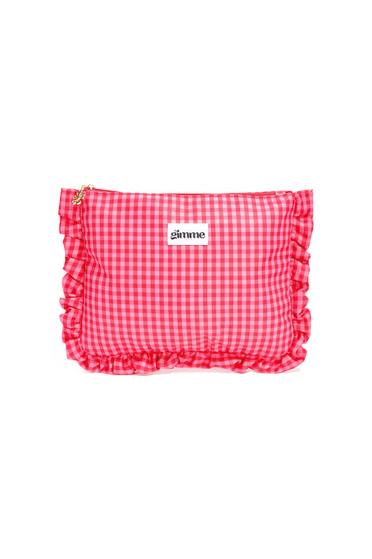 Checked pattern laptop sleeve made of sweet polyester, ideal for everyday use.