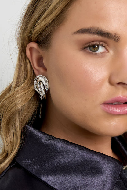 Iron Stud Earrings irregular shape Elegant Christmas Luxurious Series Women's jewelry