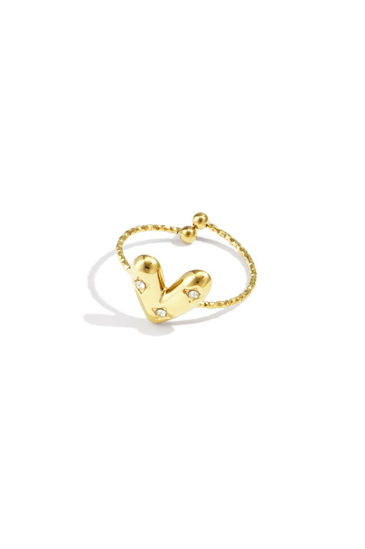 Stainless Steel Statement Rings Heart Casual Daily Simple Series Women's jewelry