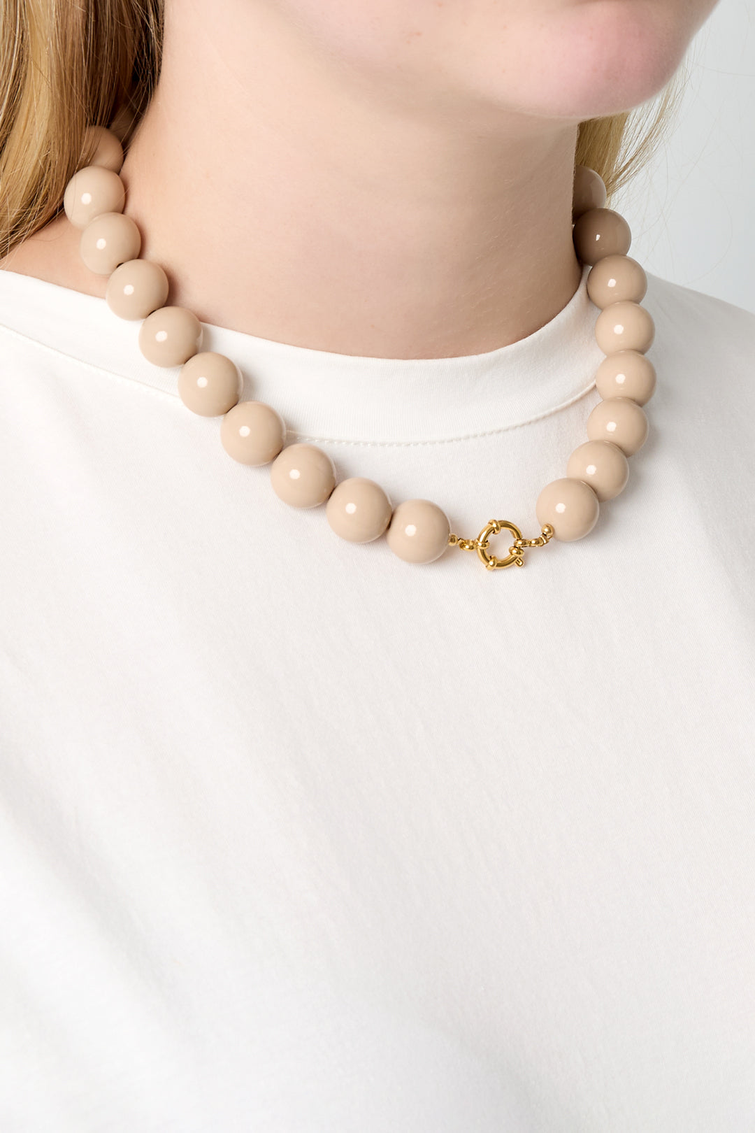 Resin Beaded Necklaces Beads Casual Daily Simple Series Women's jewelry-15mm