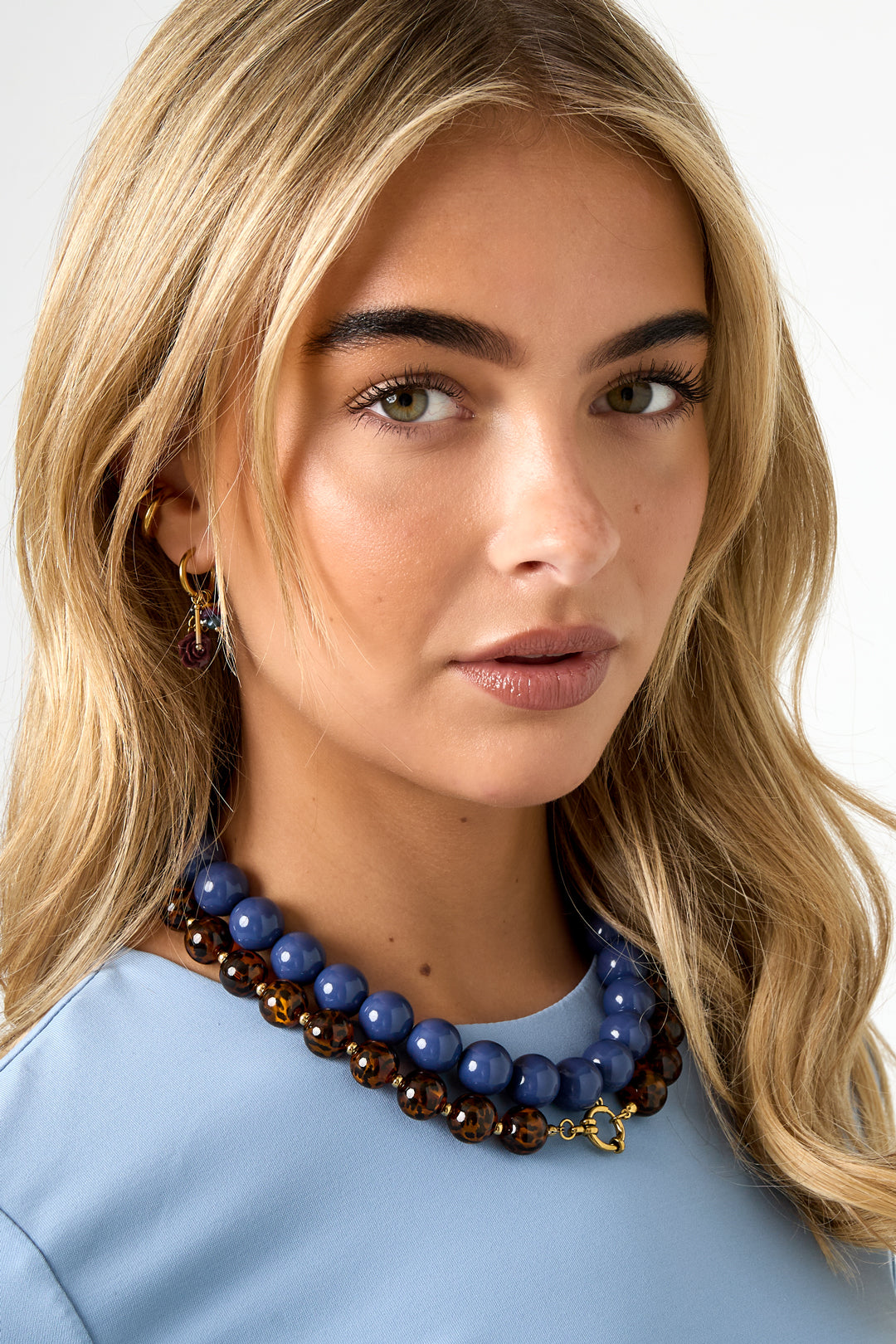 Large colored necklace - 15mm