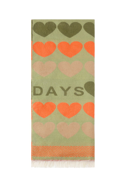 Scarf with hearts