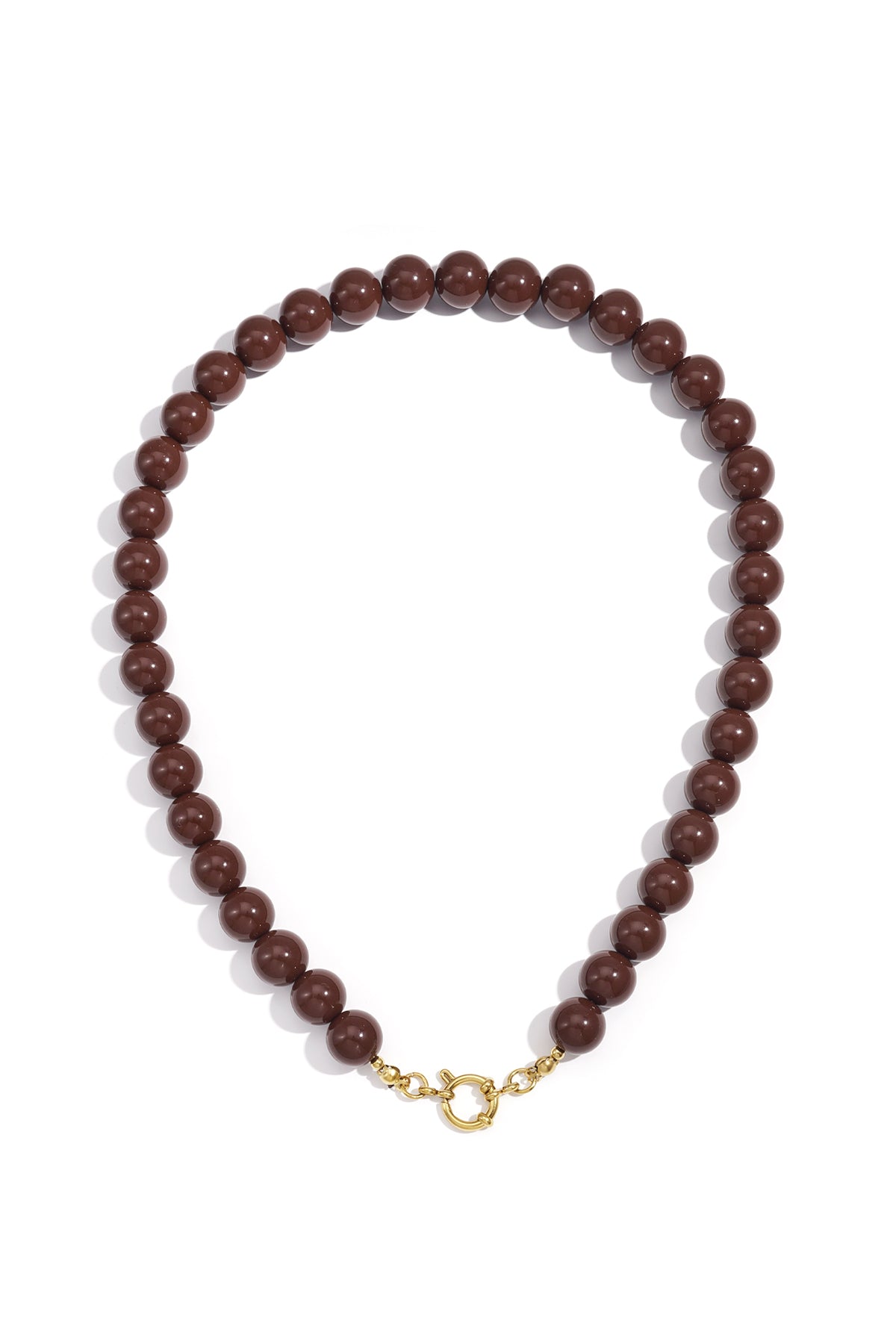 Colored small bead necklace-12mm