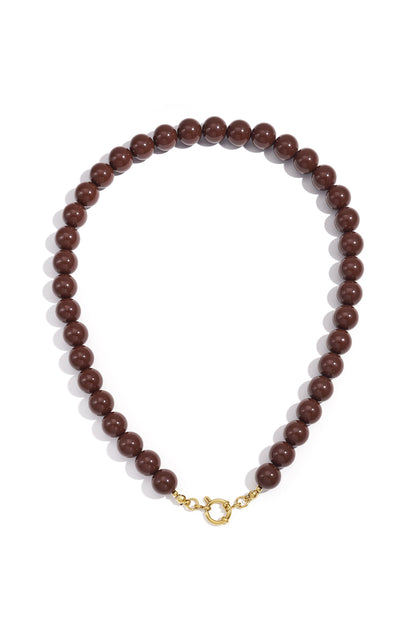 Colored small bead necklace-12mm