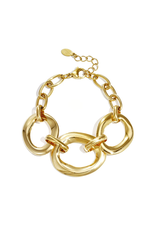 Bracelet with round statement pieces