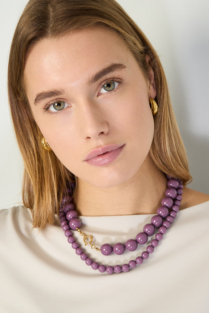 Bold beaded necklace 10mm