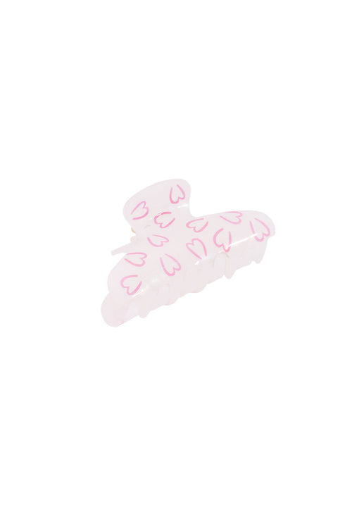 Hair clip with mini hearts