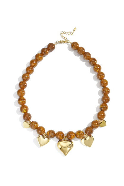 Acrylic Beaded Necklaces Heart Casual Daily Ethnic Series Women's jewelry