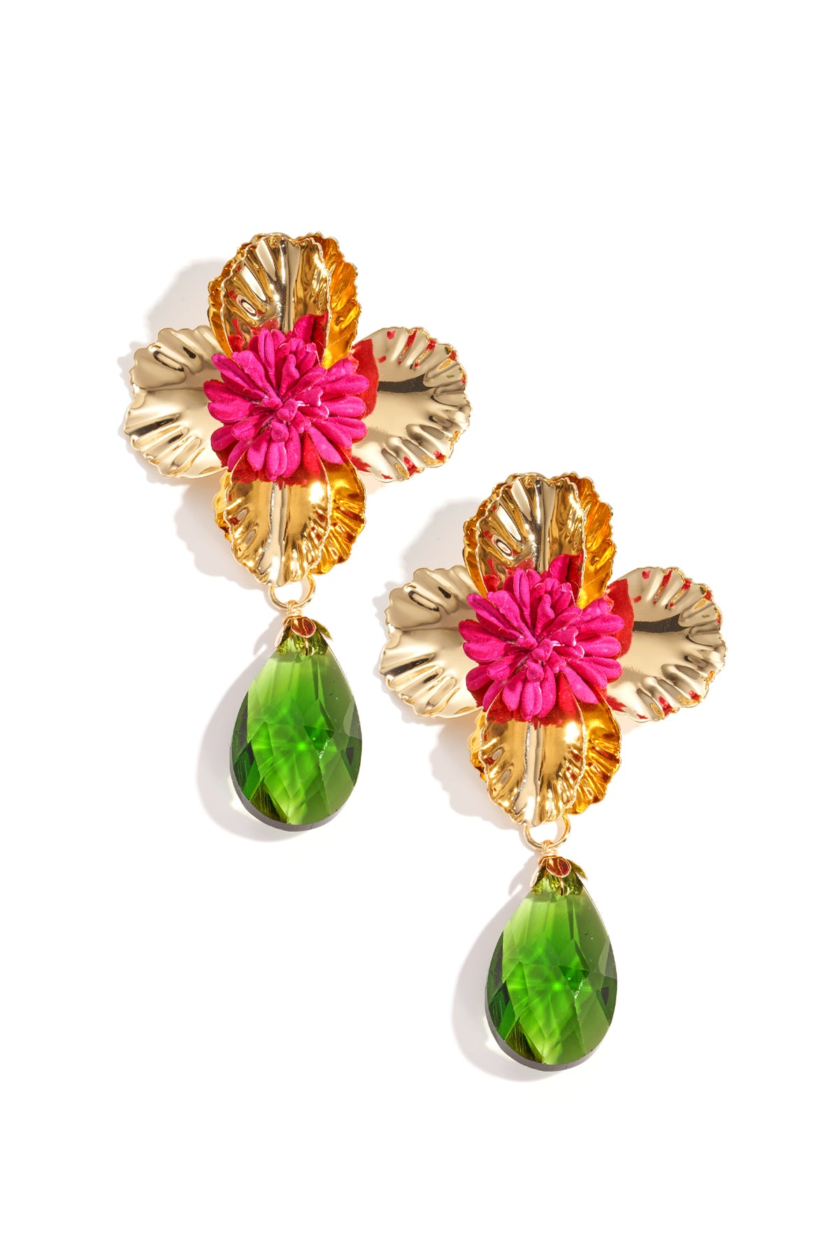 Iron Drop Earrings Flower Vacation Luxurious Series Women's jewelry
