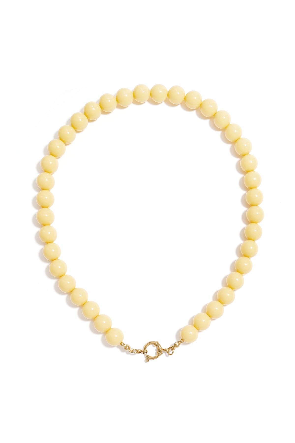 Colored small bead necklace-12mm