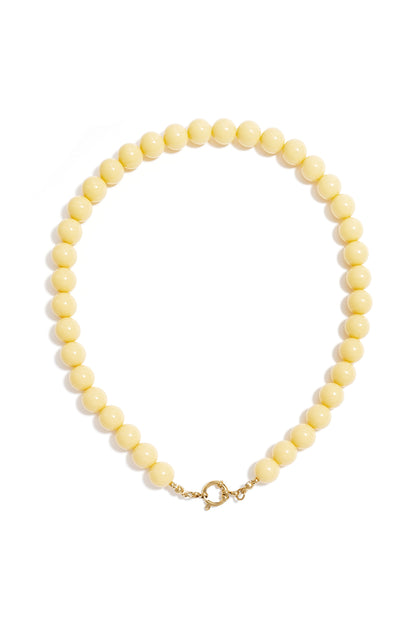 Colored small bead necklace-12mm