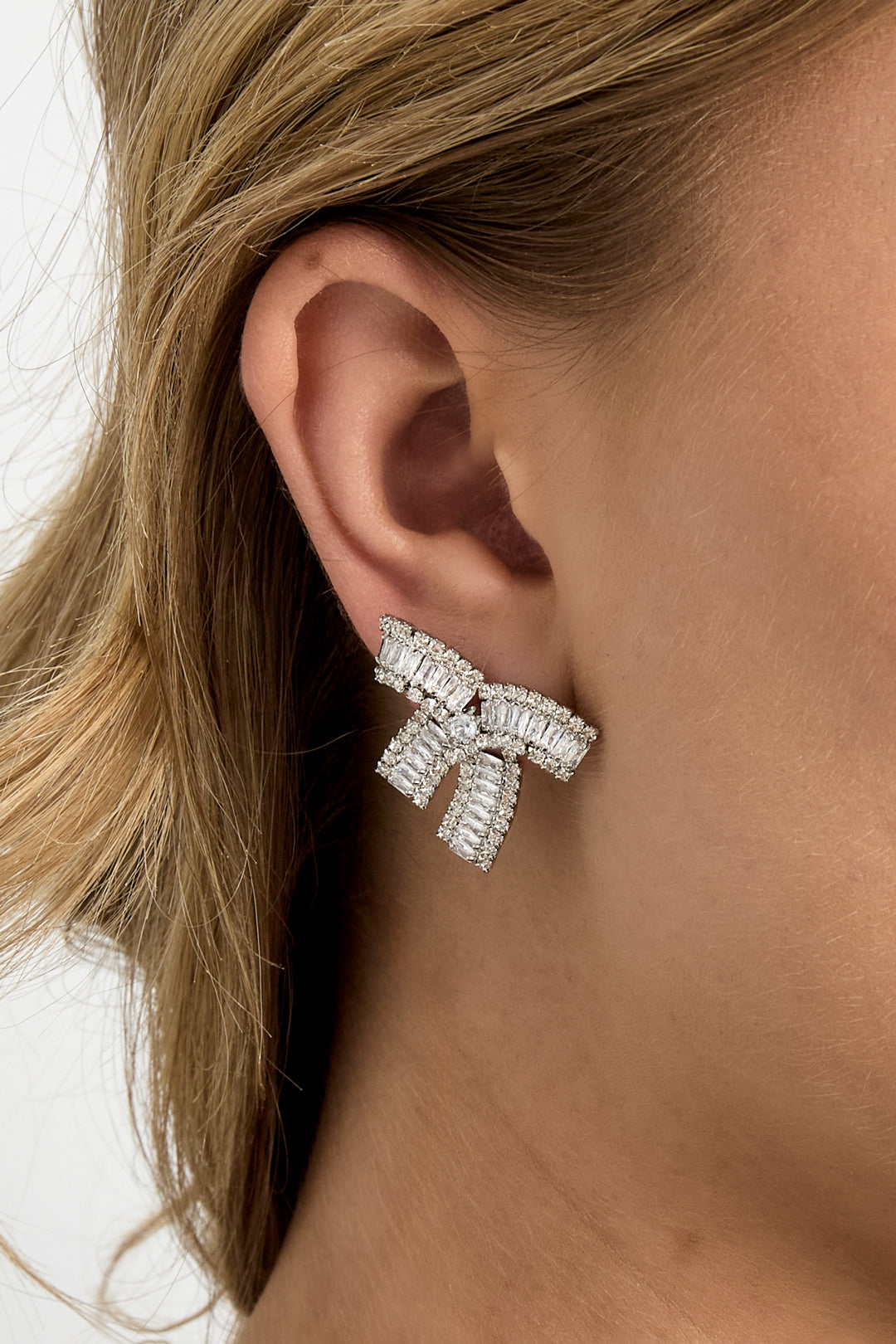 Copper Stud Earrings Bow Knot Elegant Christmas Luxurious Series Women's jewelry