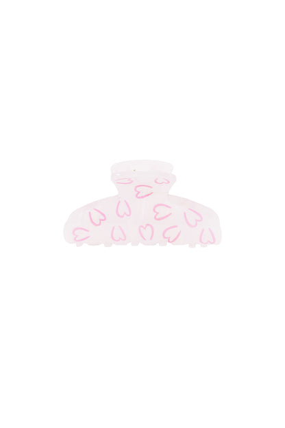 Hair clip with mini hearts